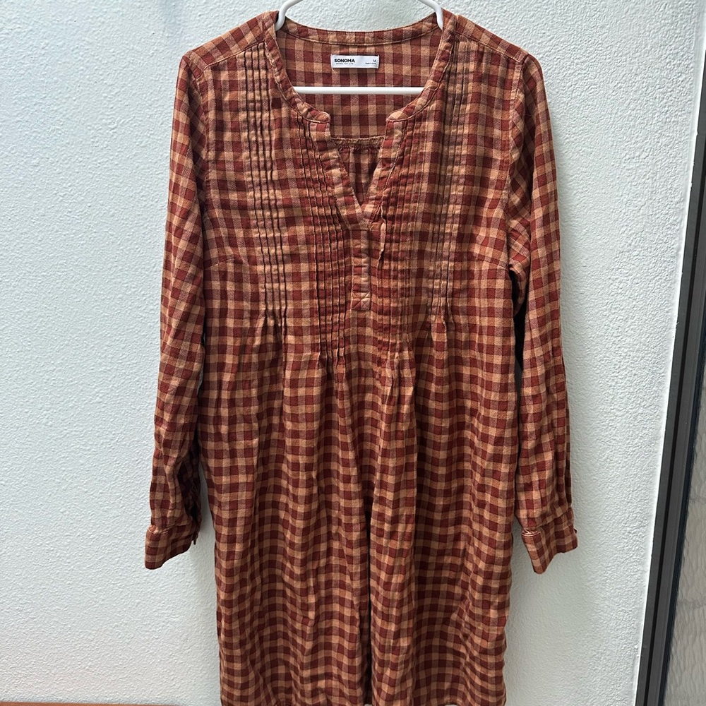 Sonoma Plaid Long Sleeve Dress